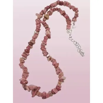 Náhrdelník Rodonitový náhrdelník sekaný, krátký - cca 48 cm