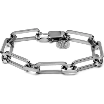 Náramek Cedric Amager řetízkový náramek stříbrné barvy - Lucleon