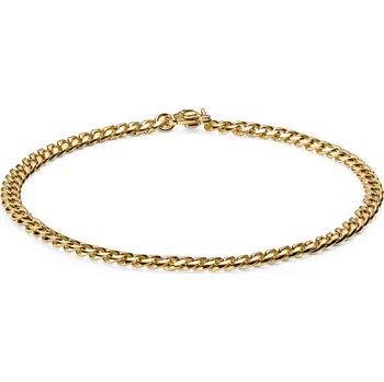 Náramek 3mm řetízkový náramek zlaté barvy - Lucleon