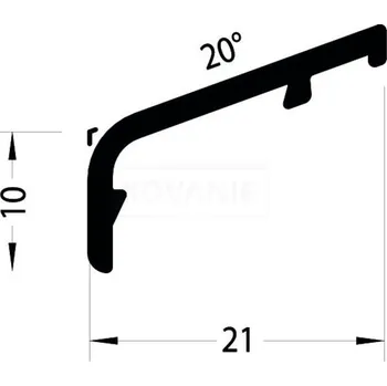 GUTMANN křídlová okapnice FP 8849 Povrch: Tmavý bronz, Délka: 750 mm