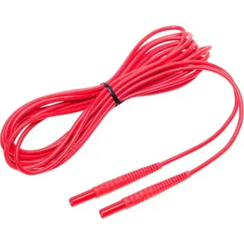 elektrický kabel Sonel 5 m červený kabel 1 kV (banánové zástrčky)