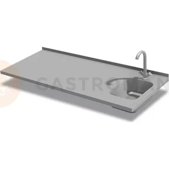 Pracovní deska s dřezem a zadním lemem | TEFCOLD, GC72
