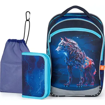 Školní batoh Školní batoh s vlkem Topgal COCO 24016 SET MEDIUM