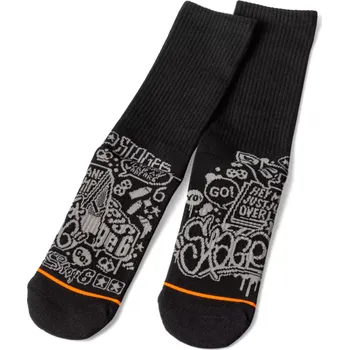 Pánské ponožky Ponožky Stage6 černé Velikost: 41-45