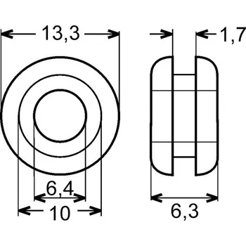 elektrický kabel Průchodka 6,4mm