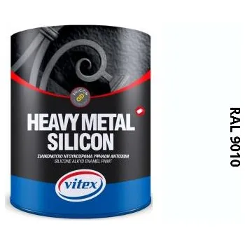 barva na kov Vitex Heavy Metal Silikon - Alkydová Barva Na Kov Ral 9010 Bílá 750ml