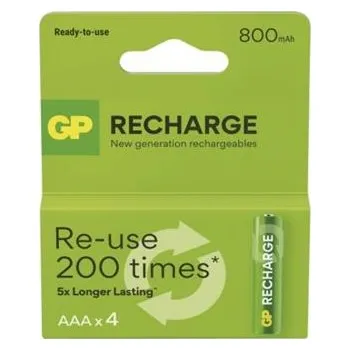 Nabíjecí baterie GP Recharge 800 AAA (HR03), 4kusy --CENA BLISTR--