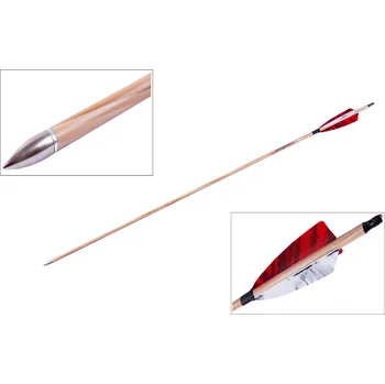 Goodgoods dekor dřeva cedr šíp 28" průměr 7 mm červené krocaní peří 1ks 20404