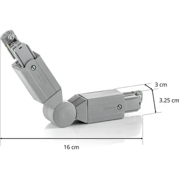 Lampička GLOBAL Úhlový konektor pro vodiče VN Noa, šedý šedá - Doprava zdarma