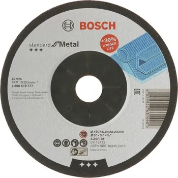 Řezný kotouč BOSCH Prolomený hrubovací kotouč Standard for Metal 150 × 6 × 22,23 (2608619777)