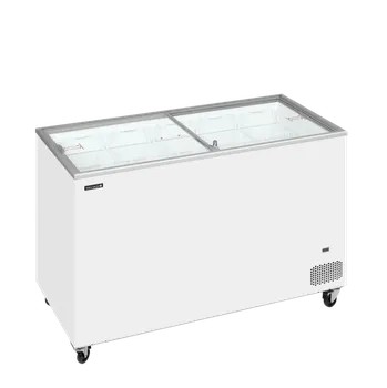 TEFCOLD IC 401 SC – Prosklený pultový mrazák, 2-rovná posuvná víka, 350 l, bílý