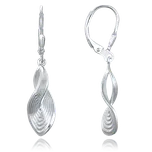 0511 MINET Luxusní broušené stříbrné náušnice