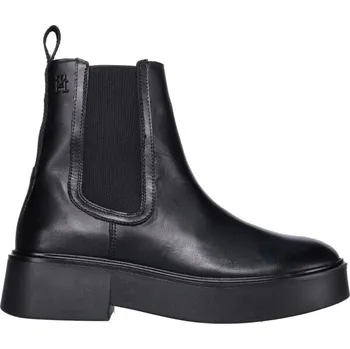 Dámská zimní obuv Dámská kotníková obuv Tommy Hilfiger MINIMAL LEATHER CHELSEA LOGOTAPE 39 Černá