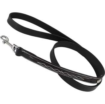 Vodítko pro psa Kentaur kožene vodítko prošívané tmavě hnědé