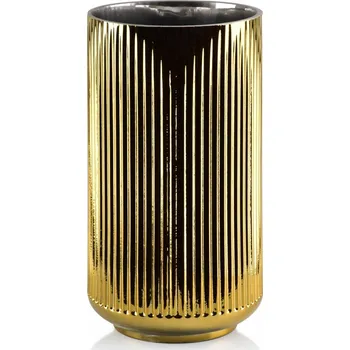 Váza Skleněná váza Serenite 22,5 cm černá/zlatá