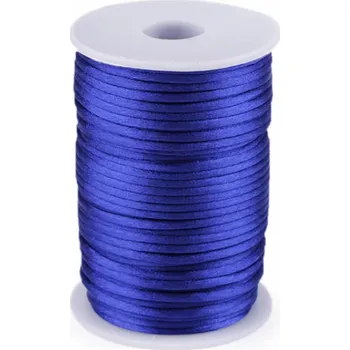 Saténová šňůra Ø3 mm modrá, 45m