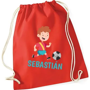 Sportovní vak TRK Vak na záda s vlastním jménem - FOTBALISTA Barva: Červená