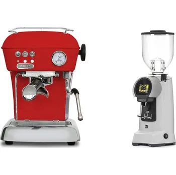 Kávovar Ascaso Dream ONE, Love Red + Eureka Helios 75, grey