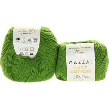 Příze Příze Baby Cotton, 3449, zelená