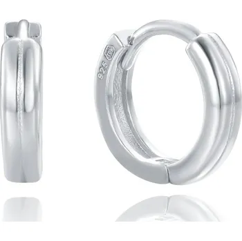 Náušnice MINET Minimalistické stříbrné náušnice dvojité kroužky
