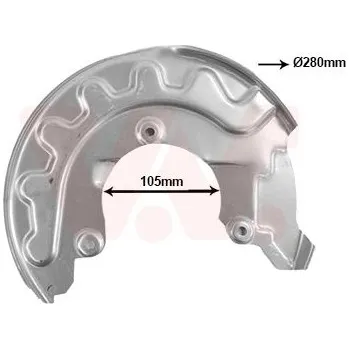 Brzdový kotouč Ochranný plech proti rozstřikování, brzdový kotouč VAN WEZEL 5814371