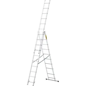 Žebřík žebřík 3x10 příček Al trojdílný