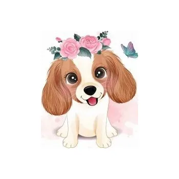 Malování podle čísel 30 x 30 cm - psík