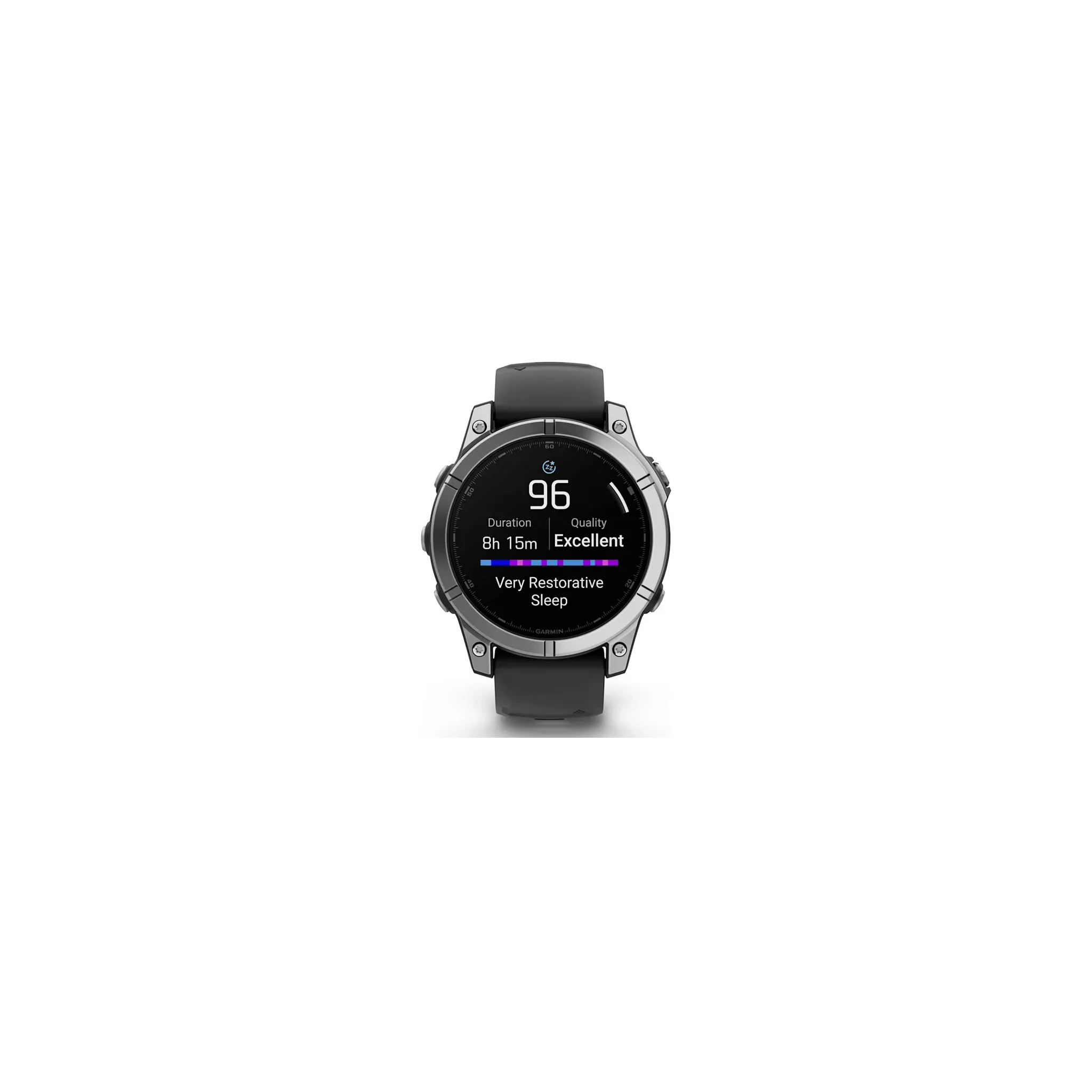 Fotografie 5 - Chytré hodinky Garmin fēnix E 47 mm Stainless Steel Black Silicone Band