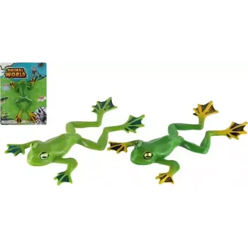 Figurka Teddies Žába plast 20x12cm 2 barvy na kartě