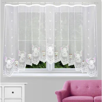 Hotová záclona, Slůňata s řasící stuhou, barevná