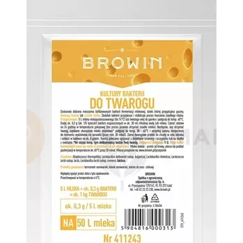 Výroba svíčky Bakteriální kultury pro výrobu tvarohu 3 g | BROWIN, 411243