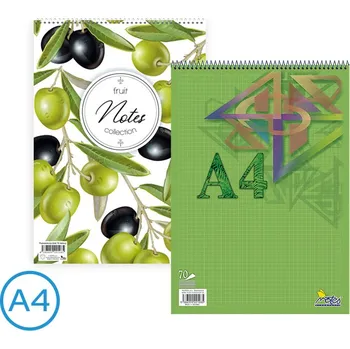 Blok spirála hlava A4 čtvereček 14075