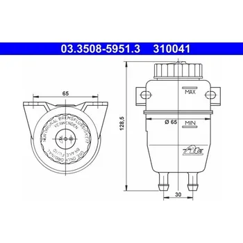 Brzdová kapalina Vyrovnávací nádoba, brzdová kapalina ATE 03.3508-5951.3