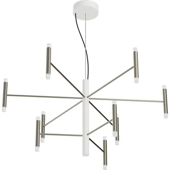 Linea Light 9750 Perla_P9, bílý moderní lustr, 40W LED 3000K DALI, 87x100cm