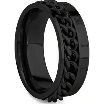 Prsten Černý římský řetízkový prsten - Lucleon