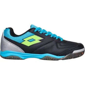 Pánská sálová obuv Pánské futsalové boty Lotto TACTO 200 VI ID 9 Černá, Modrá, Šedá, Žlutá