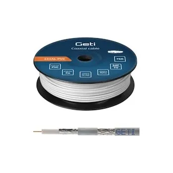 Anténní kabel Geti kabel TV/sat 121AL PVC 5mm 1m bílý
