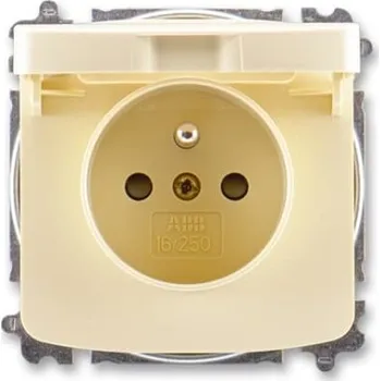 vypínač ABB Tango zásuvka s víčkem slonová kost 6619A-A06397 C s clonkami (2CHA196397A4511)