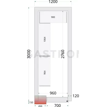 Panely ke stavebnicovým boxům s 120 mm izolací | TEFCOLD, CR 120x300x220
