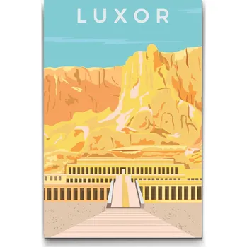 Malování podle čísel - Luxor, Egypt Velikost: 40x60cm, Rámování: Pouze srolované plátno
