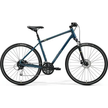 MERIDA Crossway 100 Teal-Blue (Silver-Blue/Lime) - L/21.5"