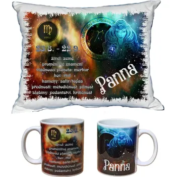 Dekorativní polštářek Znamení Panna dárkový set (ZNAMENÍ ZVĚROKRUHU)