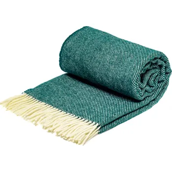 Prostěradlo Deka Rena Home vlněná 140 cm x 200 cm zelená