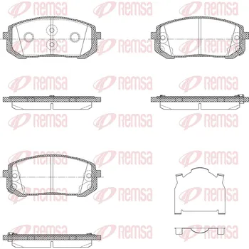 Brzdová destička Sada brzdových destiček, kotoučová brzda REMSA 1998.02