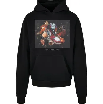 Pánská mikina Černá mikina s kapucí Renairssance Painting Oversize Mister Tee černá 2854307