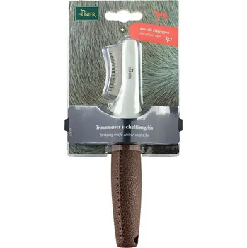 Péče o srst a drápky Hunter Trimovací nůž půlměsícový jemný 4 x 18,5 cm