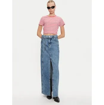 Dámské tričko Noisy May T-Shirt 27025691 Červená Regular Fit XS