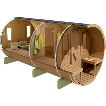 Sauna Sudová sauna 400 BOROVICE THERMO s terasou, smontovaná