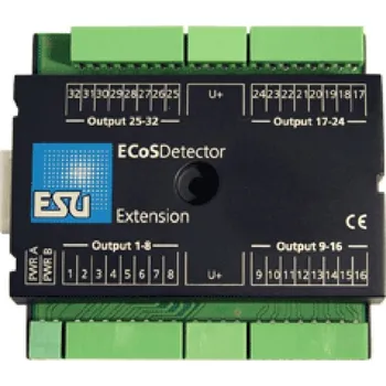 Vláček a vláčkodráha ECoSDetector Rückmeldemodul Erweiterung. 32 digitale Ausgänge 100mA für Birnchen oder LEDs, Ausleuchtung Gleisbildst - expresní doprava