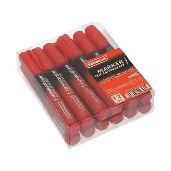 Marker permamentny okrągły czerwony (12szt)